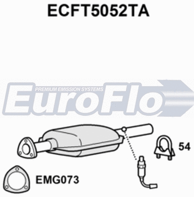 Catalytic Converter (ECFT5052TA)