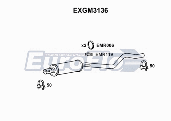 Centre Muffler (EXGM3136)