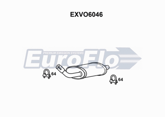 Rear Muffler (EXVO6046)