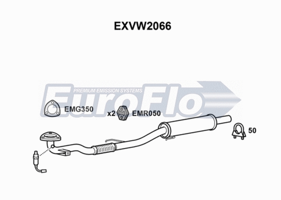 Exhaust Pipe (EXVW2066)