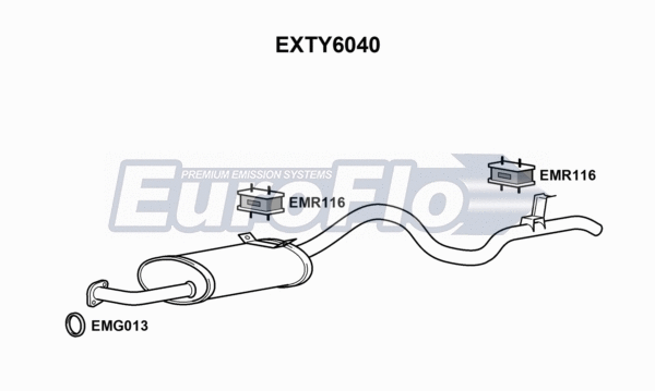 Rear Muffler (EXTY6040)