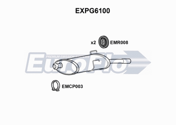 Rear Muffler (EXPG6100)