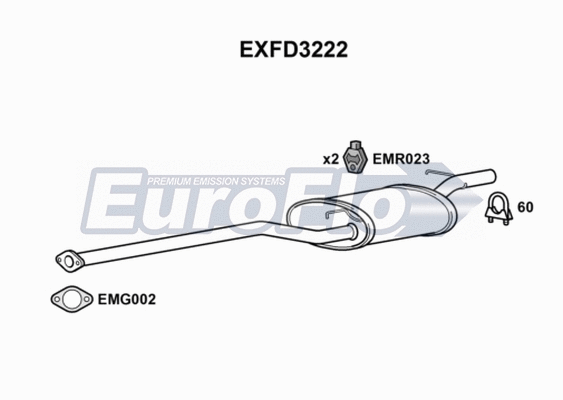 Centre Muffler (EXFD3222)