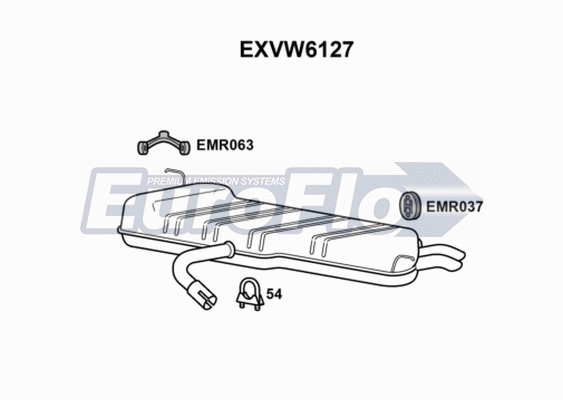 Rear Muffler (EXVW6127)