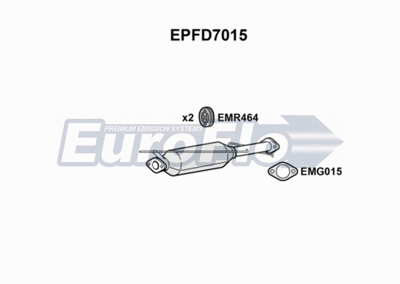 Soot/Particulate Filter, exhaust system (EPFD7015)