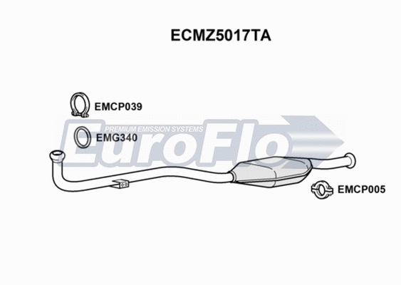 Catalytic Converter (ECMZ5017TA)