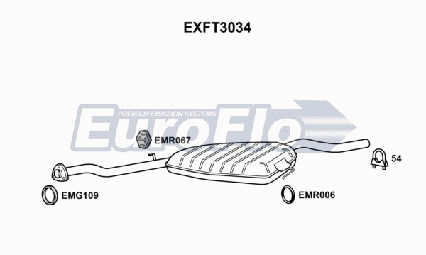 Centre Muffler (EXFT3034)