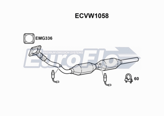 Catalytic Converter (ECVW1058)