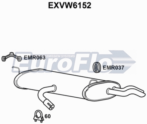 Rear Muffler (EXVW6152)