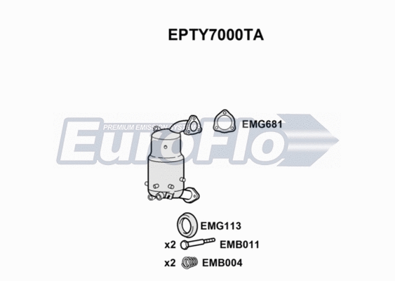 Soot/Particulate Filter, exhaust system (EPTY7000TA)