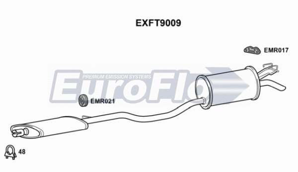Centre/Rear Muffler (EXFT9009)