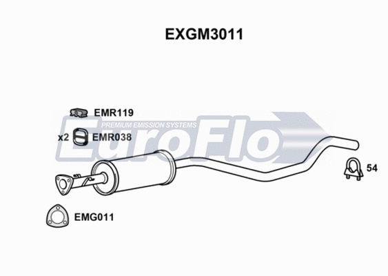 Centre Muffler (EXGM3011)
