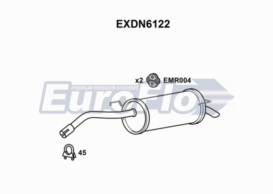 Rear Muffler (EXDN6122)