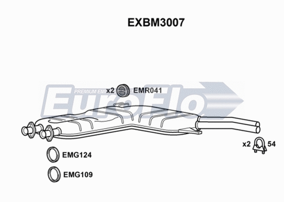 Centre Muffler (EXBM3007)
