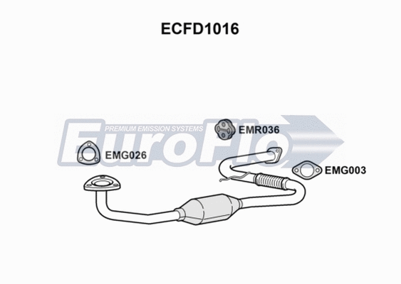 Catalytic Converter (ECFD1016)