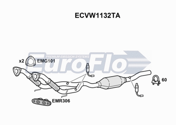 Catalytic Converter (ECAU1132TA)