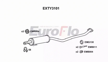 Centre Muffler (EXTY3101)