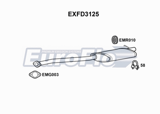 Centre Muffler (EXFD3125)