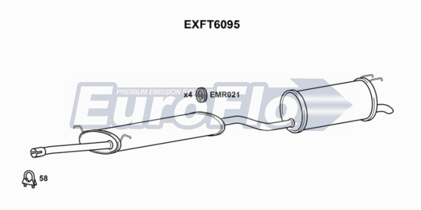 Rear Muffler (EXFT6095)
