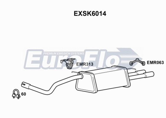 Rear Muffler (EXSK6014)