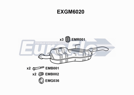 Rear Muffler (EXGM6020)