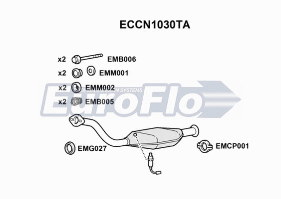 Catalytic Converter (ECCN1030TA)