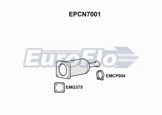Soot/Particulate Filter, exhaust system (EPCN7001)