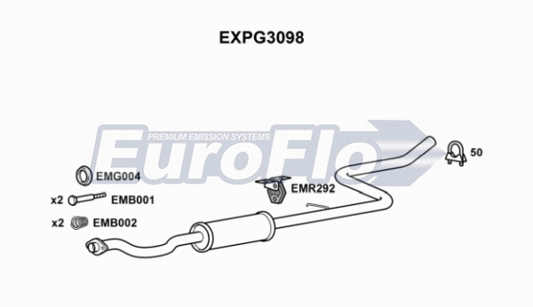 Centre Muffler (EXPG3098)