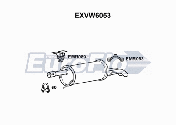 Rear Muffler (EXVW6053)