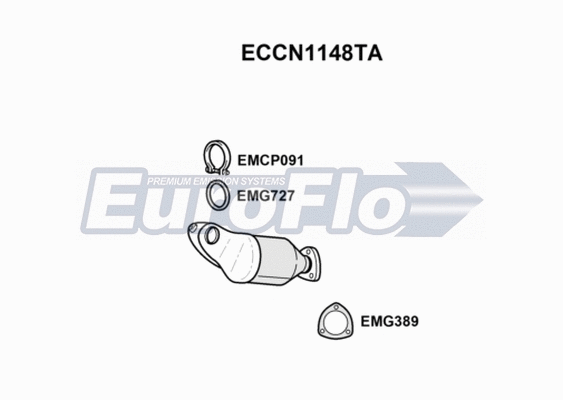Catalytic Converter (ECCN1148TA)
