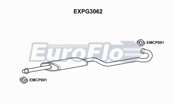 Centre Muffler (EXPG3062)