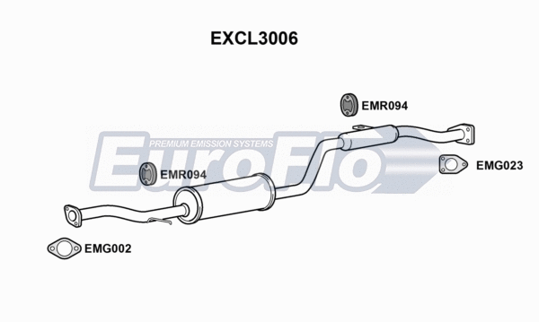 Centre Muffler (EXCL3006)