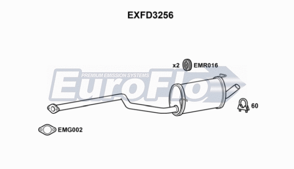 Centre Muffler (EXFD3256)