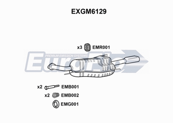 Rear Muffler (EXGM6129)
