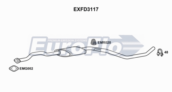 Centre Muffler (EXFD3117)