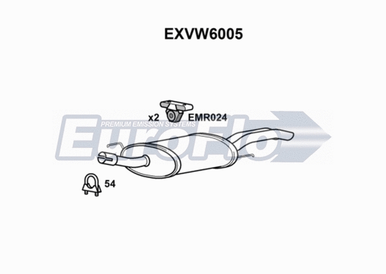 Rear Muffler (EXVW6005)
