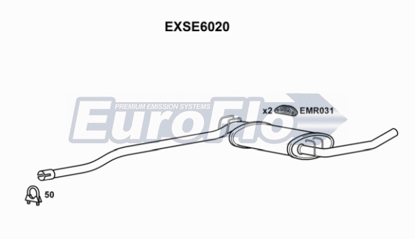 Rear Muffler (EXSE6020)