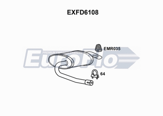 Rear Muffler (EXFD6108)