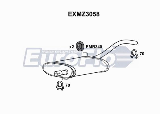Centre Muffler (EXMZ3058)