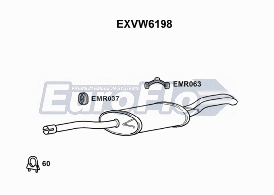 Rear Muffler (EXVW6198)
