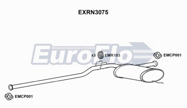 Centre Muffler (EXRN3075)