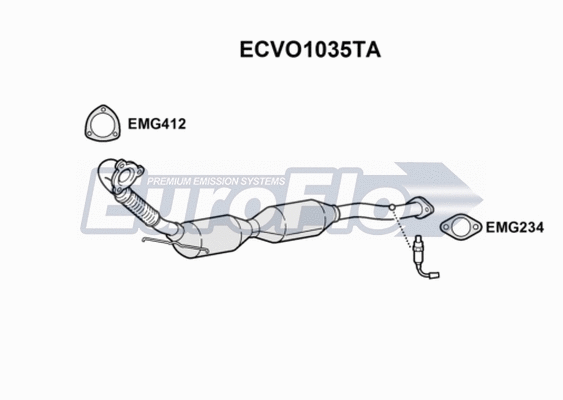 Catalytic Converter (ECVO1035TA)