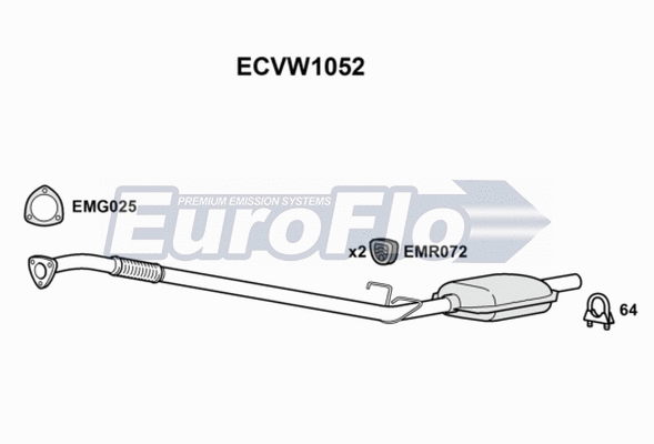 Catalytic Converter (ECVW1052)