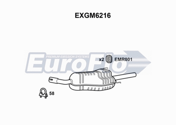 Rear Muffler (EXGM6216)