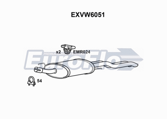 Rear Muffler (EXVW6051)
