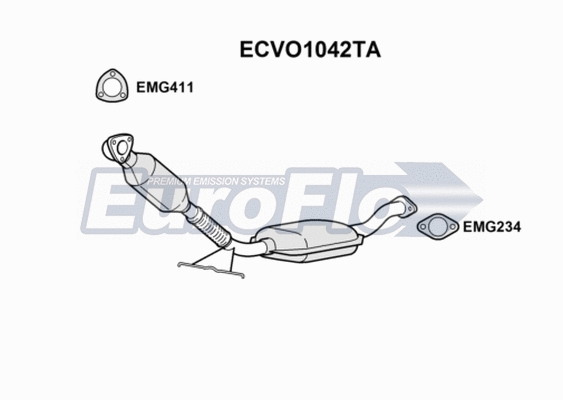 Catalytic Converter (ECVO1042TA)