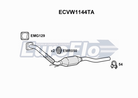 Catalytic Converter (ECVW1144TA)