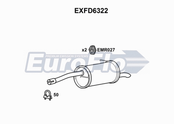 Rear Muffler (EXFD6322)