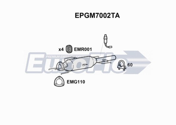 Soot/Particulate Filter, exhaust system (EPGM7002TA)