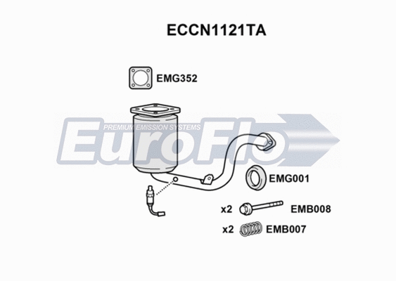 Catalytic Converter (ECCN1121TA)